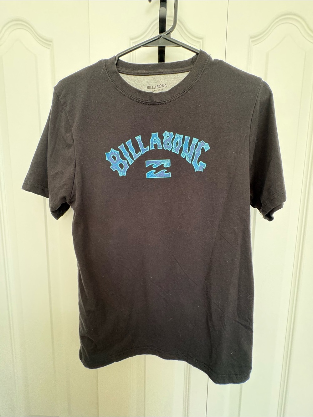 Billabong Black Short Sleeve Tee with Blue Logo